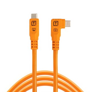 TetherPro Optima 10G USB-C kabel, 1,8m, rak till vinklad - orange