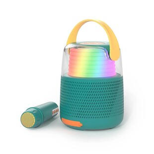 KS-80 Karaoke Kit, LED högtalare & mic - Blå