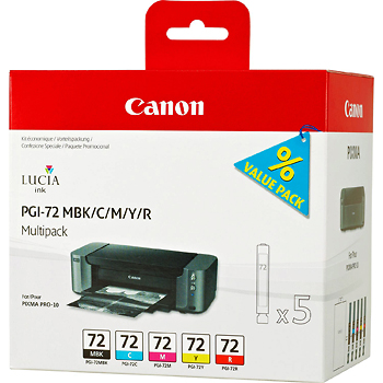 Canon PGI-72 MBK/C/M/Y/R Multipack (5 patroner)