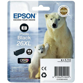 Bläckpatron photo black Claria Premium T2631 XL till bl.a. Expression XP-600, 605, 700 och 800