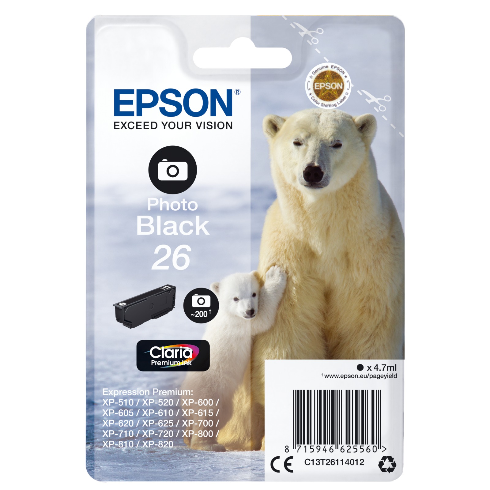 Photo black Claria Premium T261 T2611