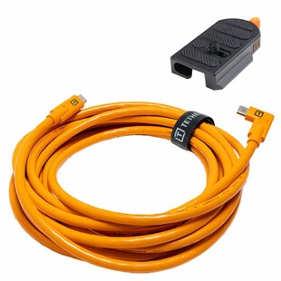 TetherGuard Leverlock, kabel låsplatta med vinklad USB-C kabel - 4,6m