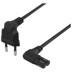 ojordad apparatsladd 1m, med vinklade kontakter