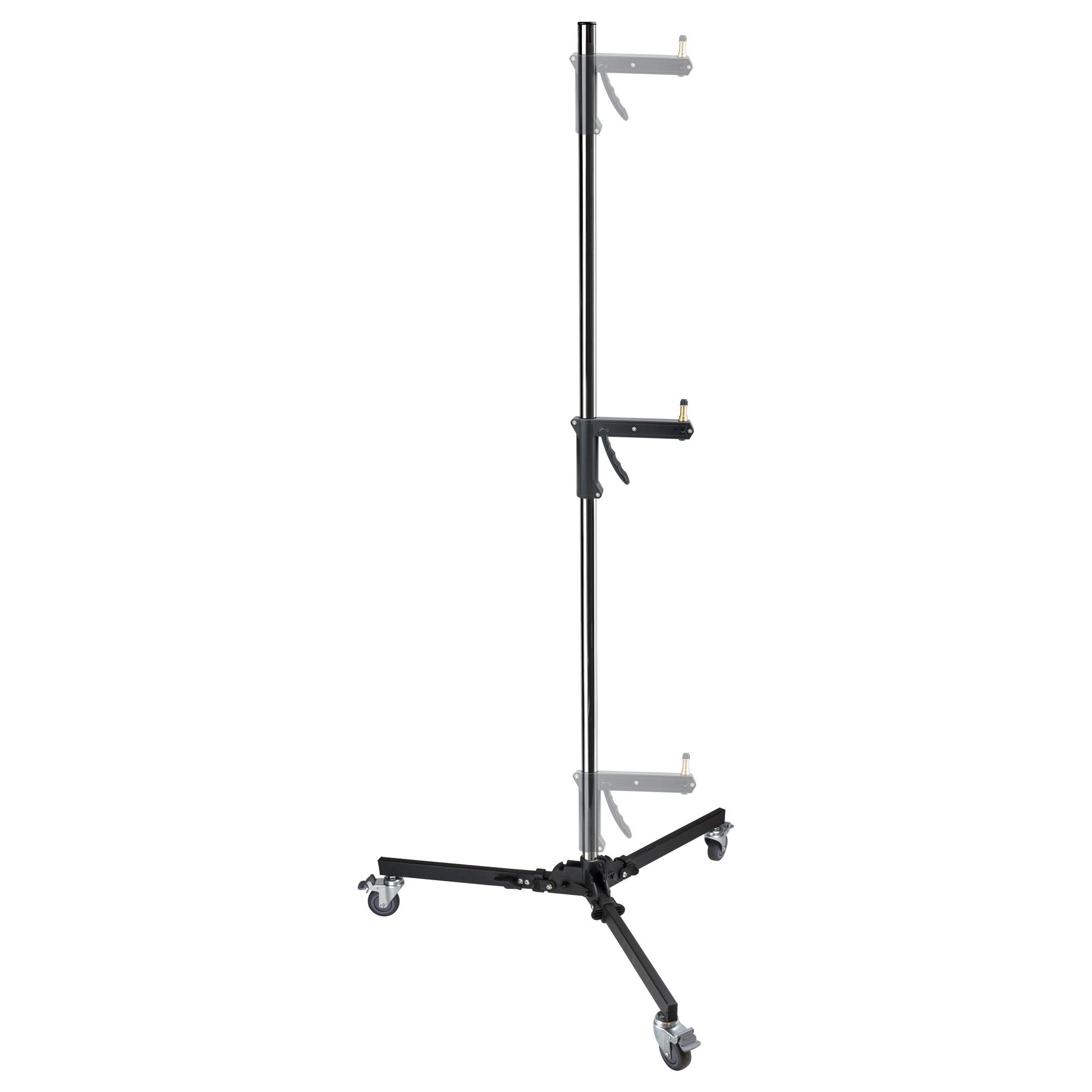 Belysningsstativ 390M Steel Column Roller Stand