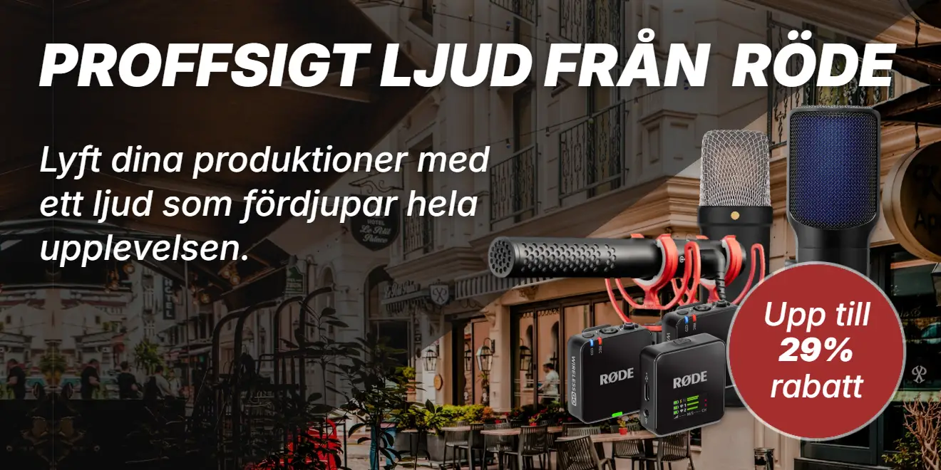 Rabatt på proffsiga produkter från Röde