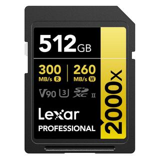 SDXC Professional 2000X 512GB UHS-II V90, 300MB/s