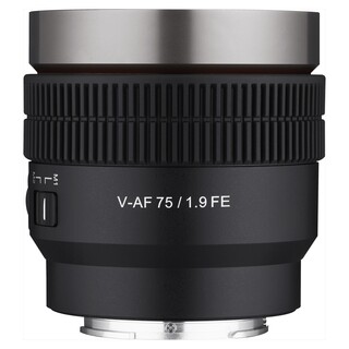 V-AF 75mm T1,9 FE, för Sony E-fattning (fullformat), autofokus 