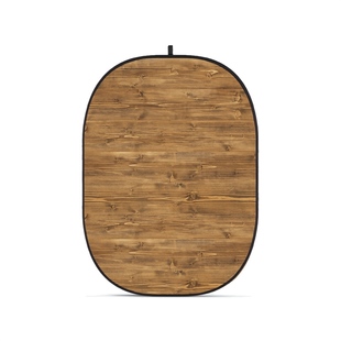 CBA-WW0009 Wooden Wall, hopfällbar bakgrund, 2 x 1,5m - Mörk beige