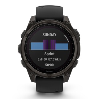 Fenix 8 - 47 mm, Solar Sapphire - Carbon Gray Ti Black