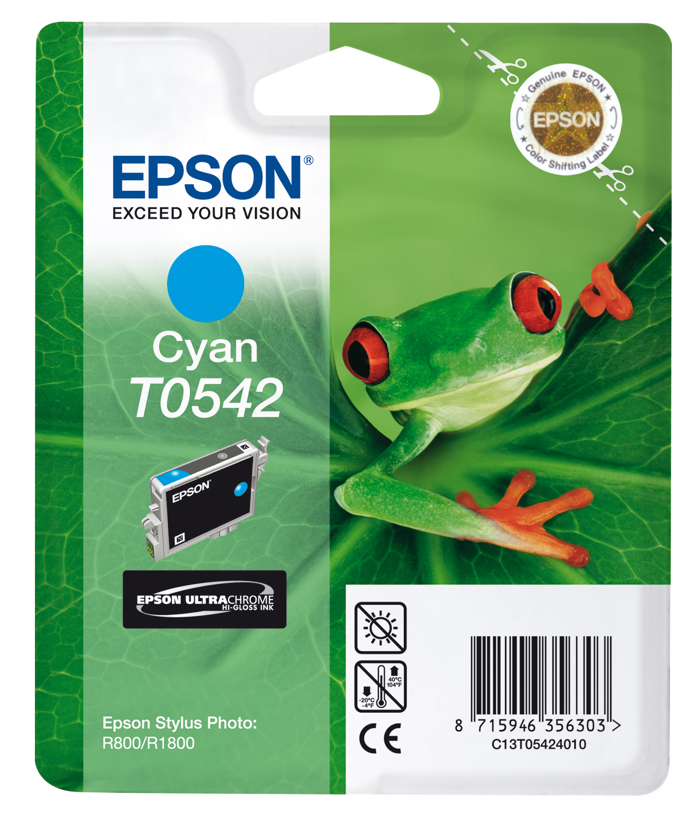 Epson T0542 Cyan till Stylus R800/R1800
