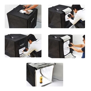 Portable Triple Light LED Ministudio L80x80x80cm