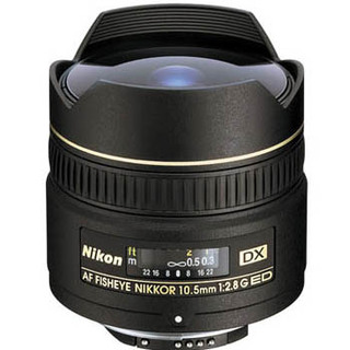 AF DX 10,5/2,8 G ED fisheye + panoramaadapter (begagnad)