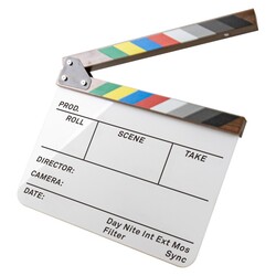 KCB-1514 filmklappa med färgad klapp - 15x14 cm