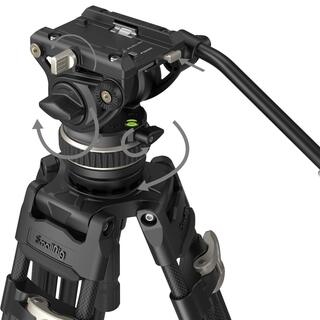 3989 FreeBlazer kolfiber videostativ + DH10 4165 videohuvud