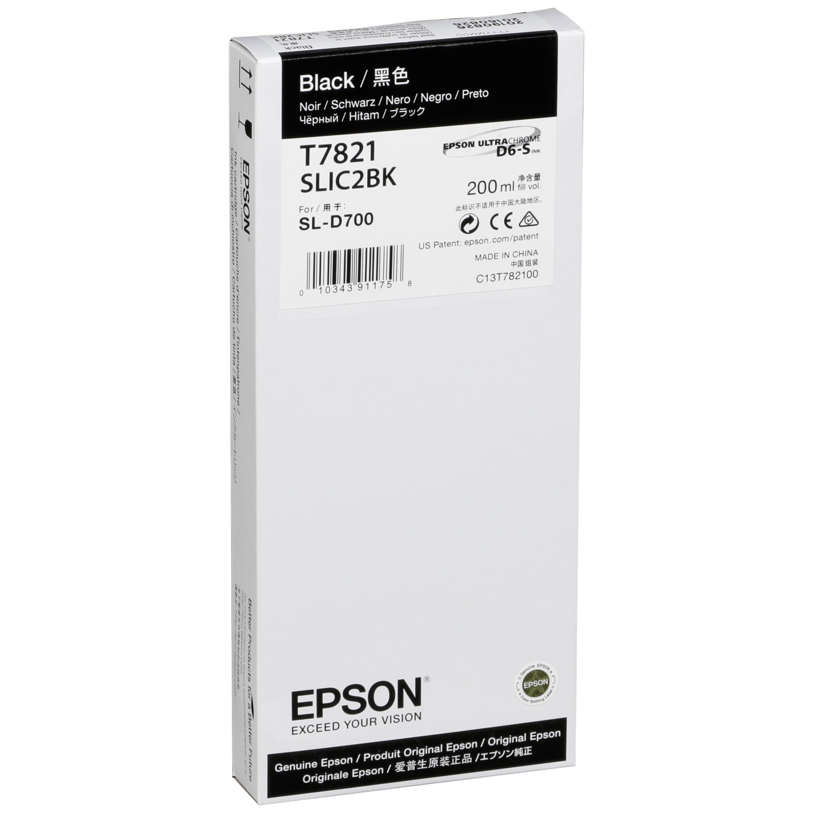 Epson Black T7821 200 ml