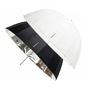 Paraplyset Porträtt, 2 st djupa 105 cm paraplyer silver/transparent 