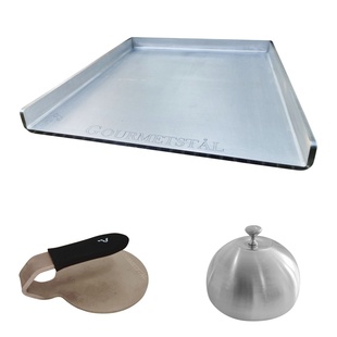 Hamburgarpaket Cheese-melt-kit - Stekbord + Smasher + Smältkupol