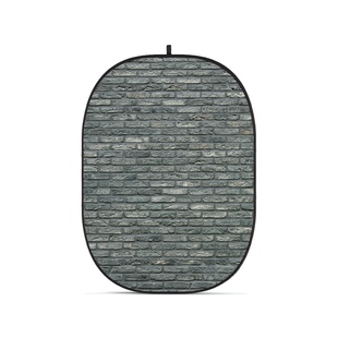 CBA-WB0011 Wall Brick, hopfällbar bakgrund, 2 x 1,5m - Grå