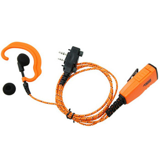 PRO-P610LS/LA Headset med tygkablar, orange robust mik/PTT och C-Mussla