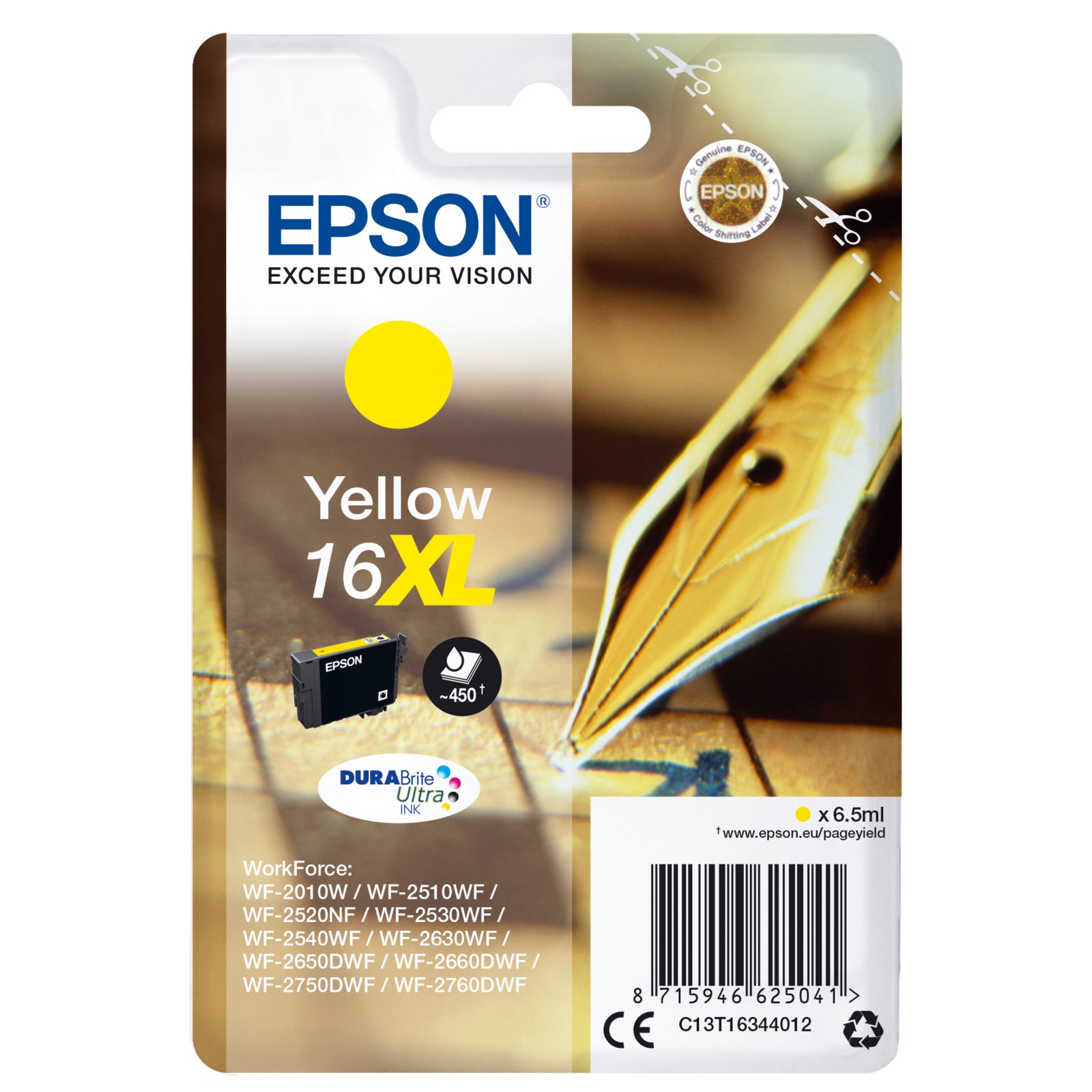 Epson XL yellow DURABrite Ultra T163 T1634