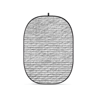 CBA-WB0003 Wall Brick, hopfällbar bakgrund, 2 x 1,5m - Vit