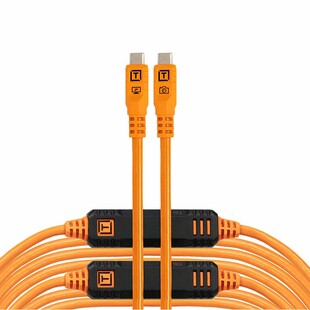 TetherPro Optima 10G USB-C kabel, 9,4m, rak - orange