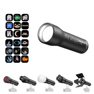 5785 RF 05B, fokuserbar 5-8W LED lampa med Gobo-set & Film-set