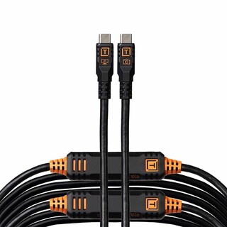 TetherPro Optima 10G USB-C kabel, 9,4m, Rak - svart