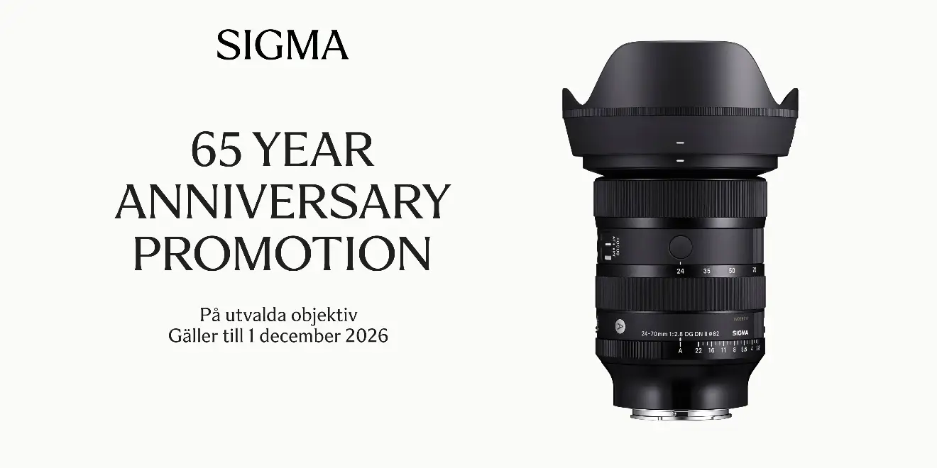 Sigma 65 år - jubileumspriser på utvalda objektiv