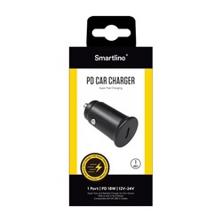 Billaddare 18W PD, USB-C - svart