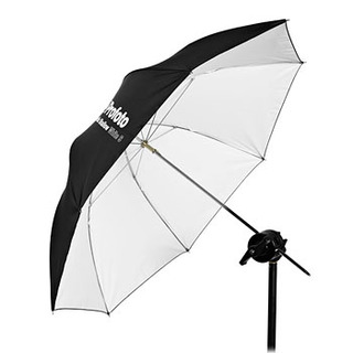 grunt paraply, vitt, 85 cm (small)