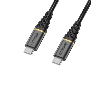 USB-C till USB-C-kabel Premium, 1m USB-PD - Svart