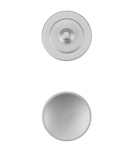 Soft Release Button/Avtryckare Silver, Konkav 