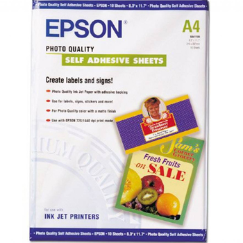 Epson A4 Photo Quality Självhäftande papper, 10 ark, 167g/m2