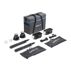 FS-300B Bi-color 2-pack, videobelysning + belysningsstativ LS-1 + väska
