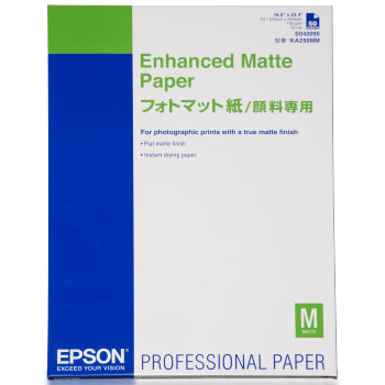 Epson A2 Enhanced Matte Papper 192g, 50 Ark