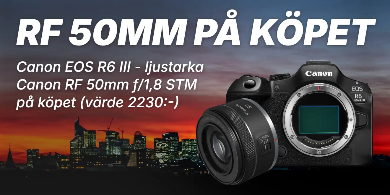 Köp Canon EOS R6 Mark III - få RF 50mm på köpet