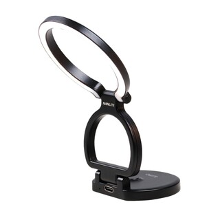 Lumo LED, vikbar LED-ringlampa och mobilstativ - Polar Black