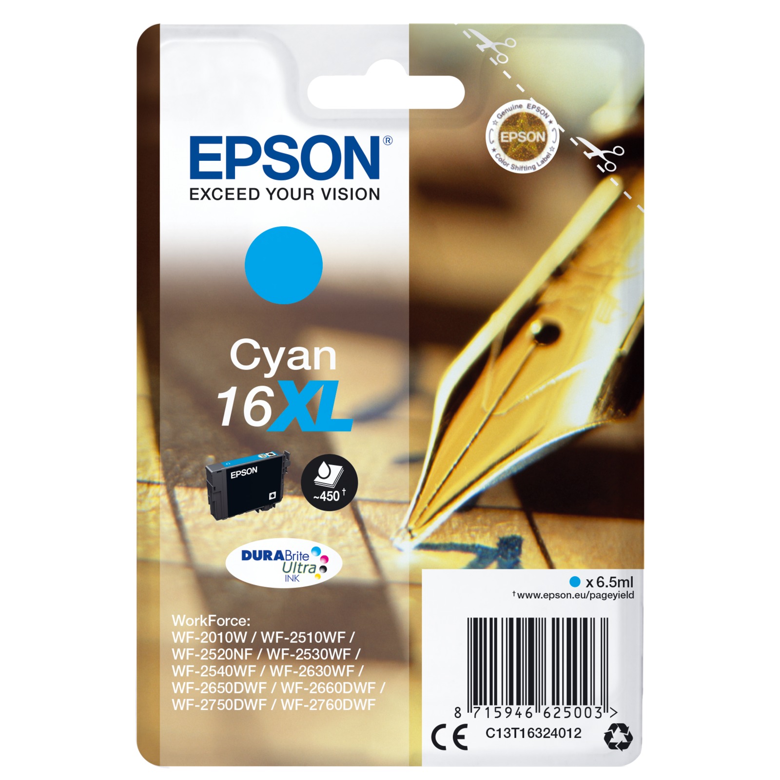 Epson XL cyan DURABrite Ultra T163 T1632