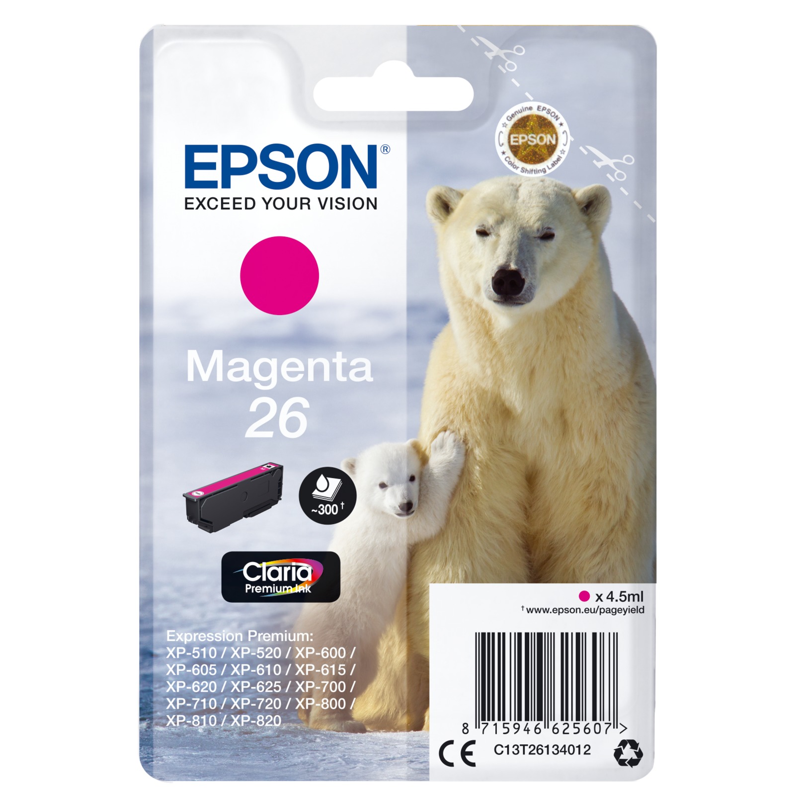 Epson Magenta Claria Premium T261 T2613