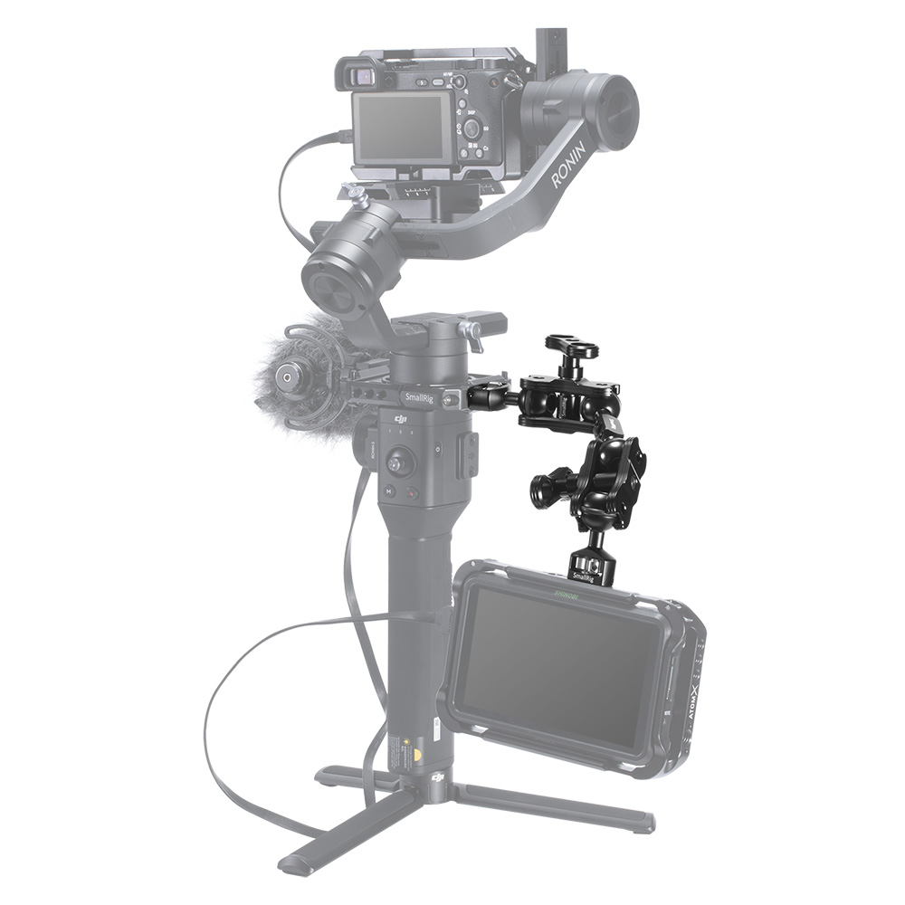 2109 magic arm med dual ballheads (1/4" screw) och förlängning