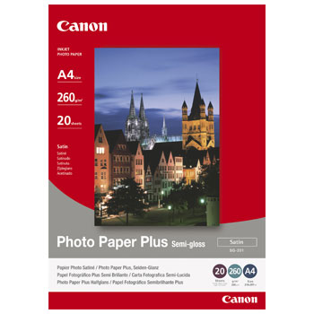 Canon A4 Photo Paper Semi-Gloss, SG-201, 20 ark, 260g/m2