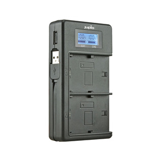 USB-dubbelladdare, för Canon LP-E6 / N, med Powerbank-funktion