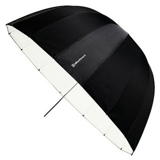 djupt paraply 125 cm, vitt  